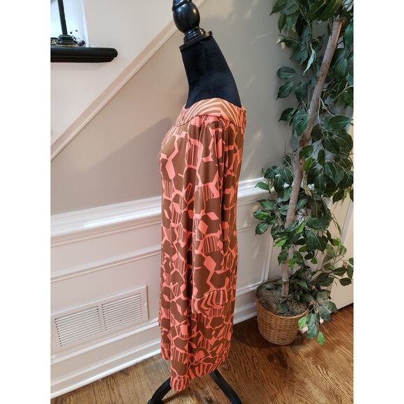 Attention Midi Dress Women XXL Multicolor Coral Honeycomb and Zebra Pattern - Picture 7 of 11